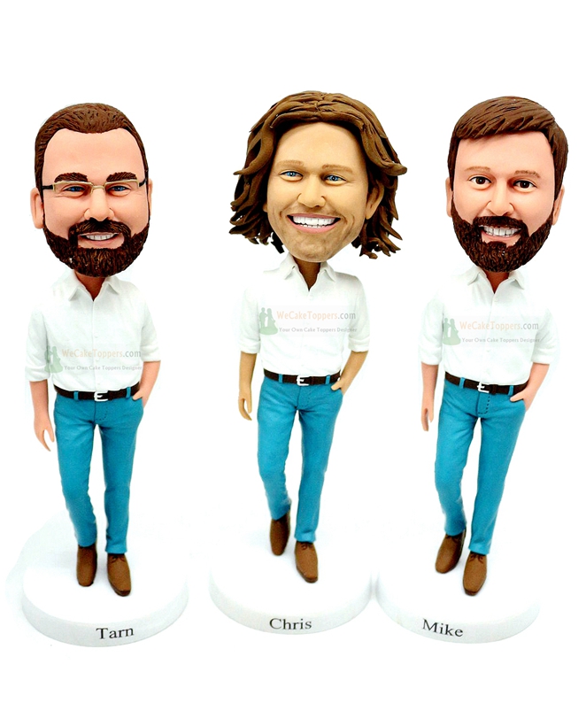 Groomsmen custom Bobbleheads dolls 1-10 sets